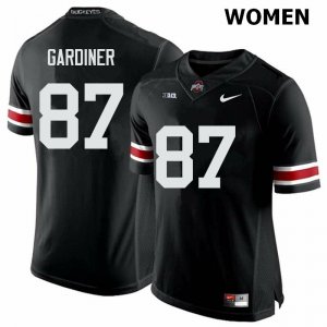 Women's Ohio State Buckeyes #87 Ellijah Gardiner Black Nike NCAA College Football Jersey Best NVJ7144TT